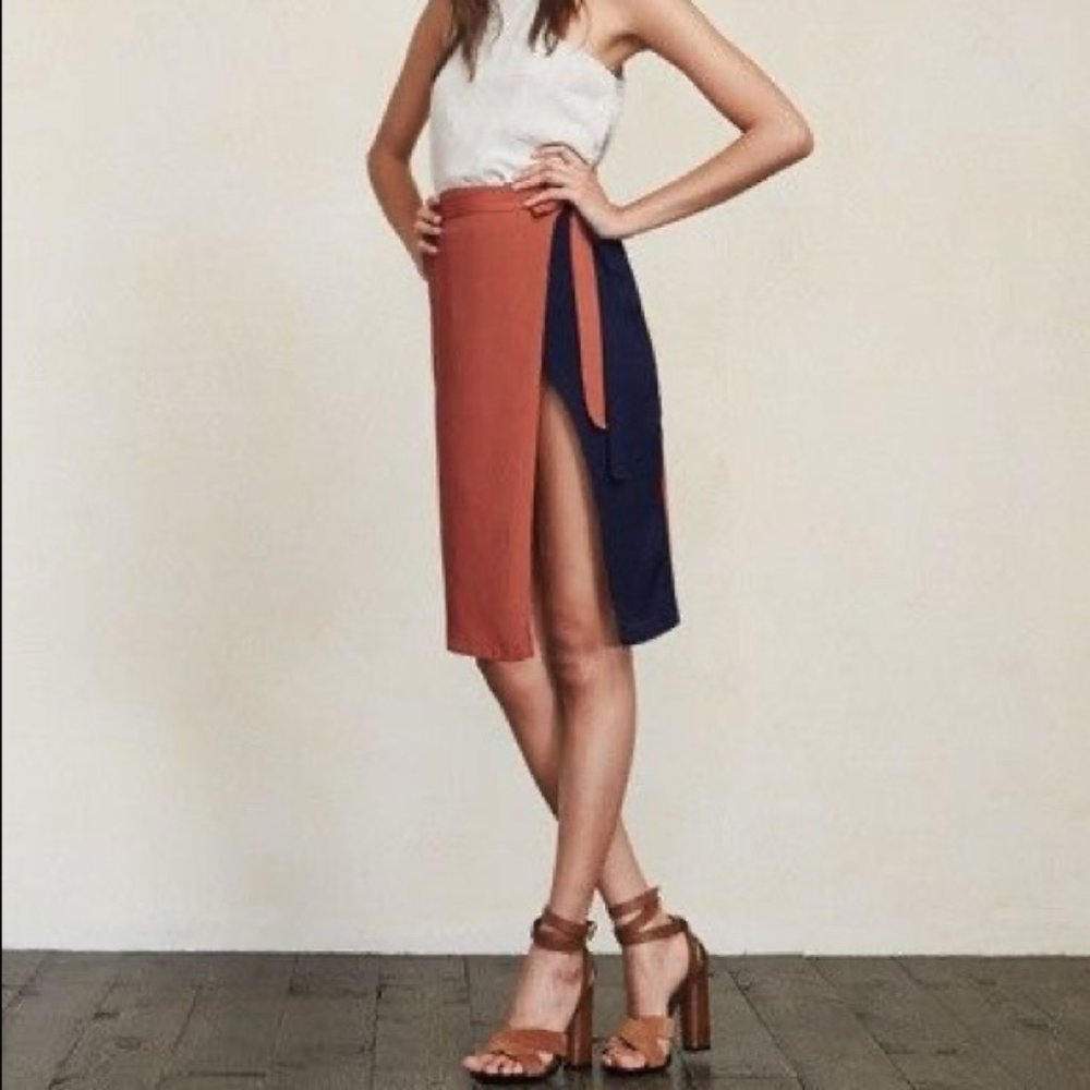 Reformation Alyssa Wrap Skirt Size M